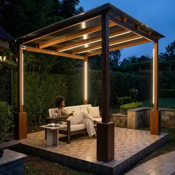 Lakeside deck and pergola, Naivasha — detail photo 2